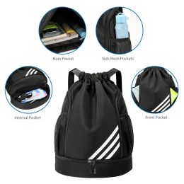 1pc Lightweight Outdoor Drawstring Backpack with Side Pocket