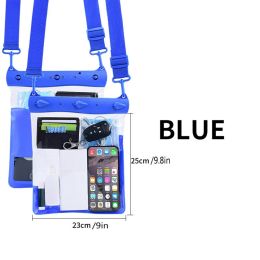 Waterproof Shoulder Bag; Crossbody Dry Bag (Color: Blue)