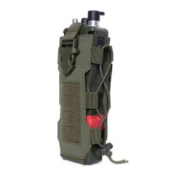 1pc Molle Water Bottle Bag; Travel Camping Hiking Kettle Holder (Color: Green)