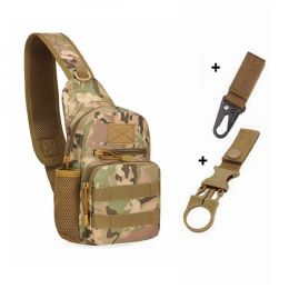 Tactical Shoulder Bag; Molle Hiking Backpack (Color: CP And 2 Hooks)