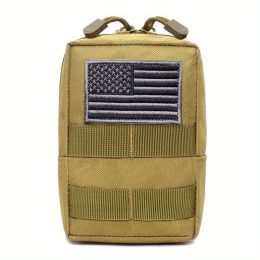 Outdoor Tactical Molle Pouches; Compact Waterproof EDC Waist Bag (Color: Mud Color)