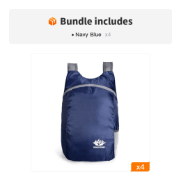 20L Unisex Lightweight Outdoor Backpack; Waterproof Folding Backpack (Color: Navy Blue*4)