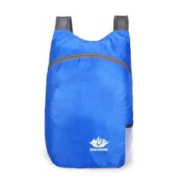 20L Unisex Lightweight Outdoor Backpack; Waterproof Folding Backpack (Color: Blue Color)
