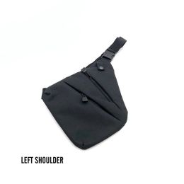 Men's Nylon Shoulder Bag; Multifunctional (material: Nylon, Color: Black Left)