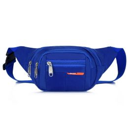 Casual Multifunctional Waist Bag; Adjustable Durable Large Capacity (Color: Blue)