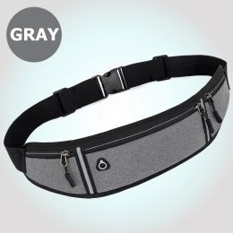 Small Fitness Waist Bag (Fit Up To 75kg) With Adjustable Strap (Color: Gray)