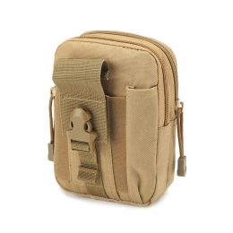 Waist Pouch; Portal Wasit Bag for Camping; Travel; Running (Color: Khaki)
