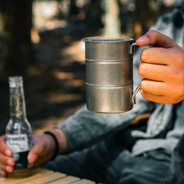 Outdoor stainless steel mug large capacity (select: Stainless steel mug-Silver)